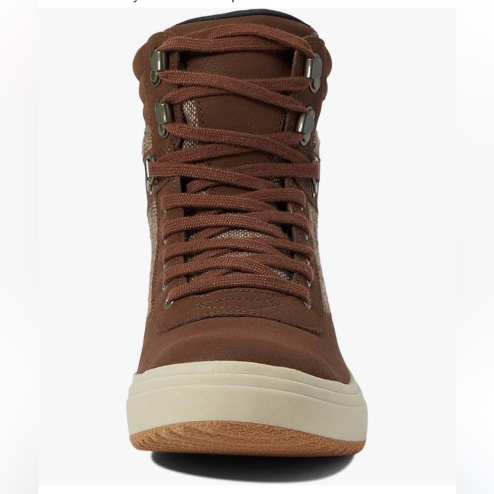 New Merrell Brown Lace-Up Boots with Cream Sole - Picture 5 of 14